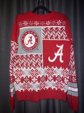 Ugly Christmas Sweater Xmas Size Medium Alabama Crimson Tide Roll Tide